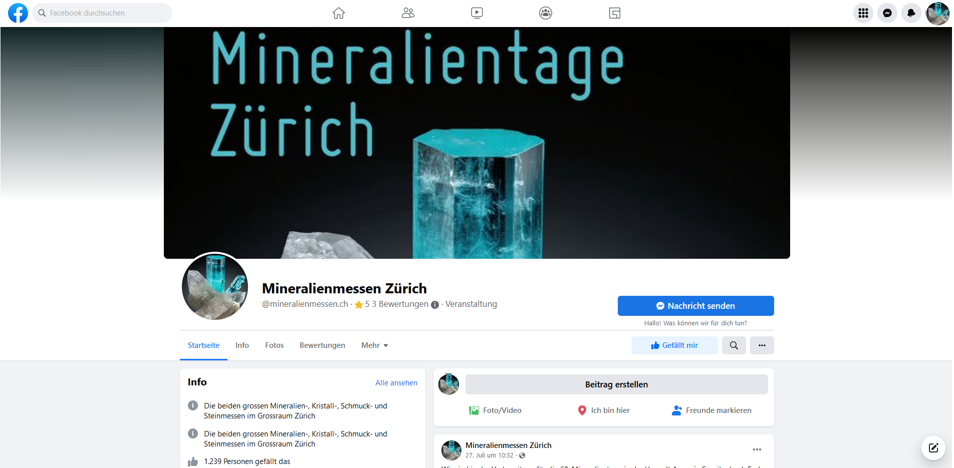 facebook Mineralienmessen Zürich 